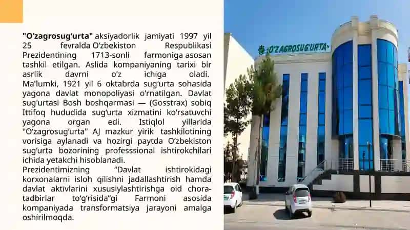 “O’ZAGROSUG’URTA” AKSIYADORLIK JAMIYATI 2