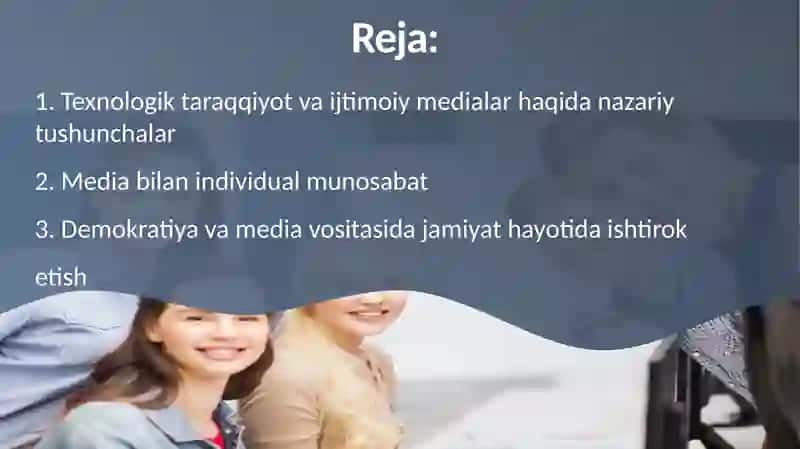 Shaxslar va hamjamiyatlarning media bilan o‘zaro munosabati 2