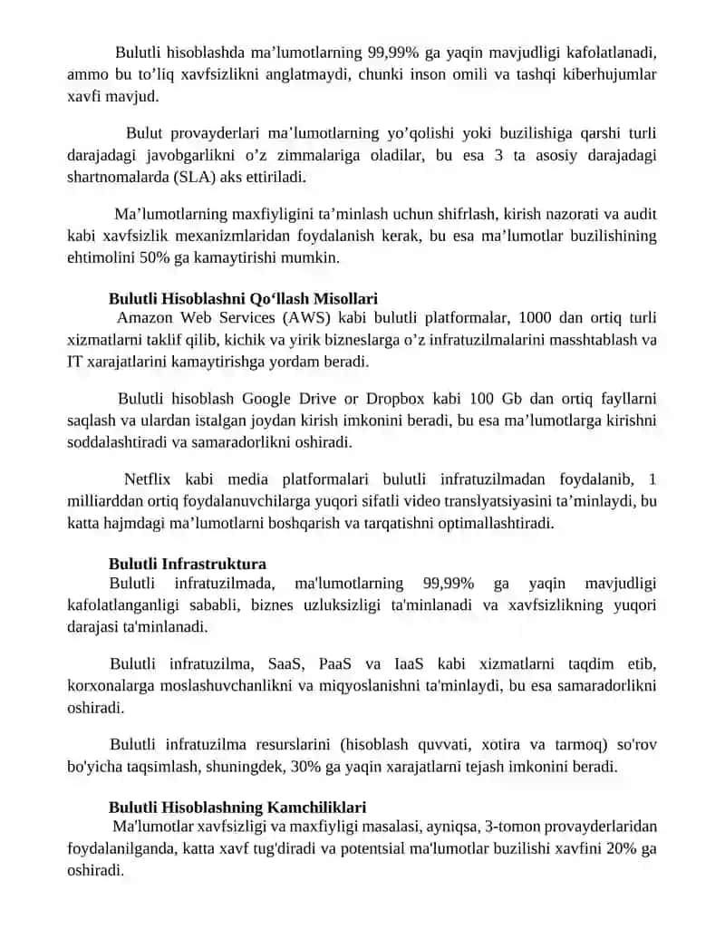 Bulutli Hisoblashning Asoslari 2