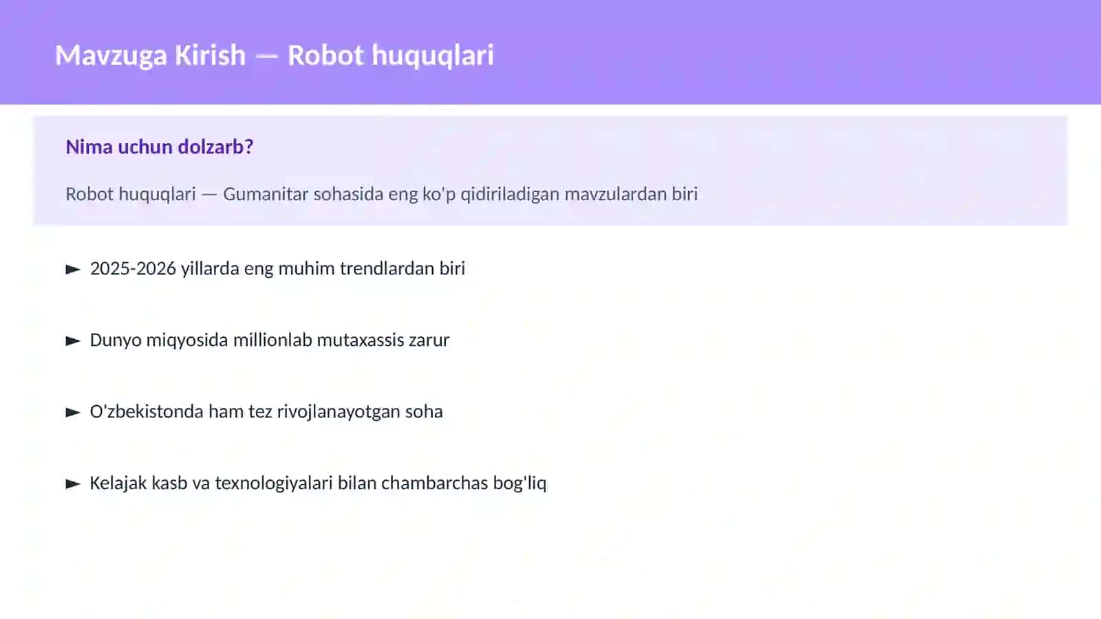 Robot huquqlari 2