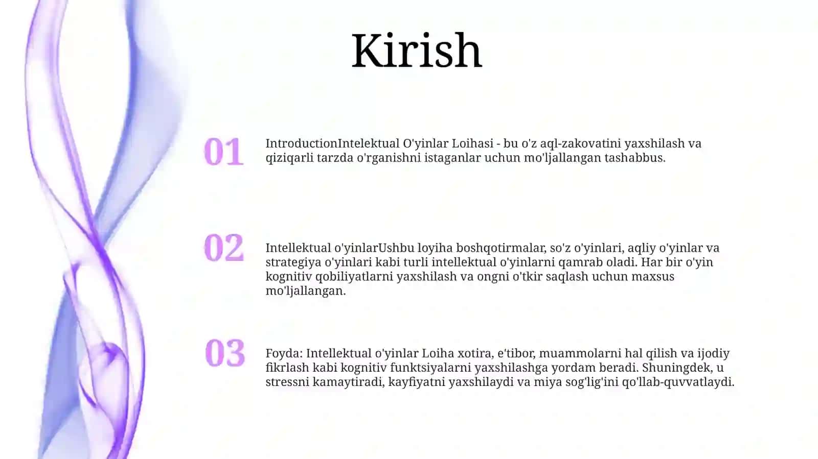 Intelektual O'Yinlar Loihalash 2