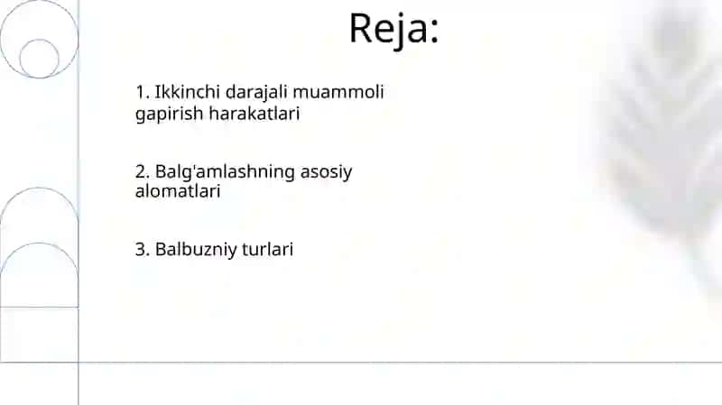 Balbuzniy turlari 2