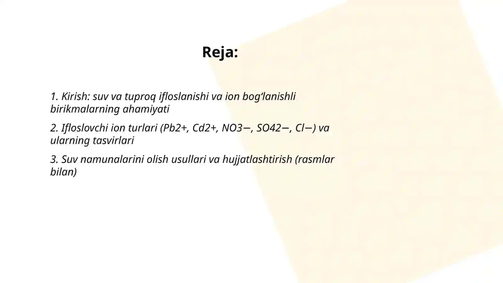 8-sinf - Suv va tuproq ifloslanishida ion bog'lanishi 2