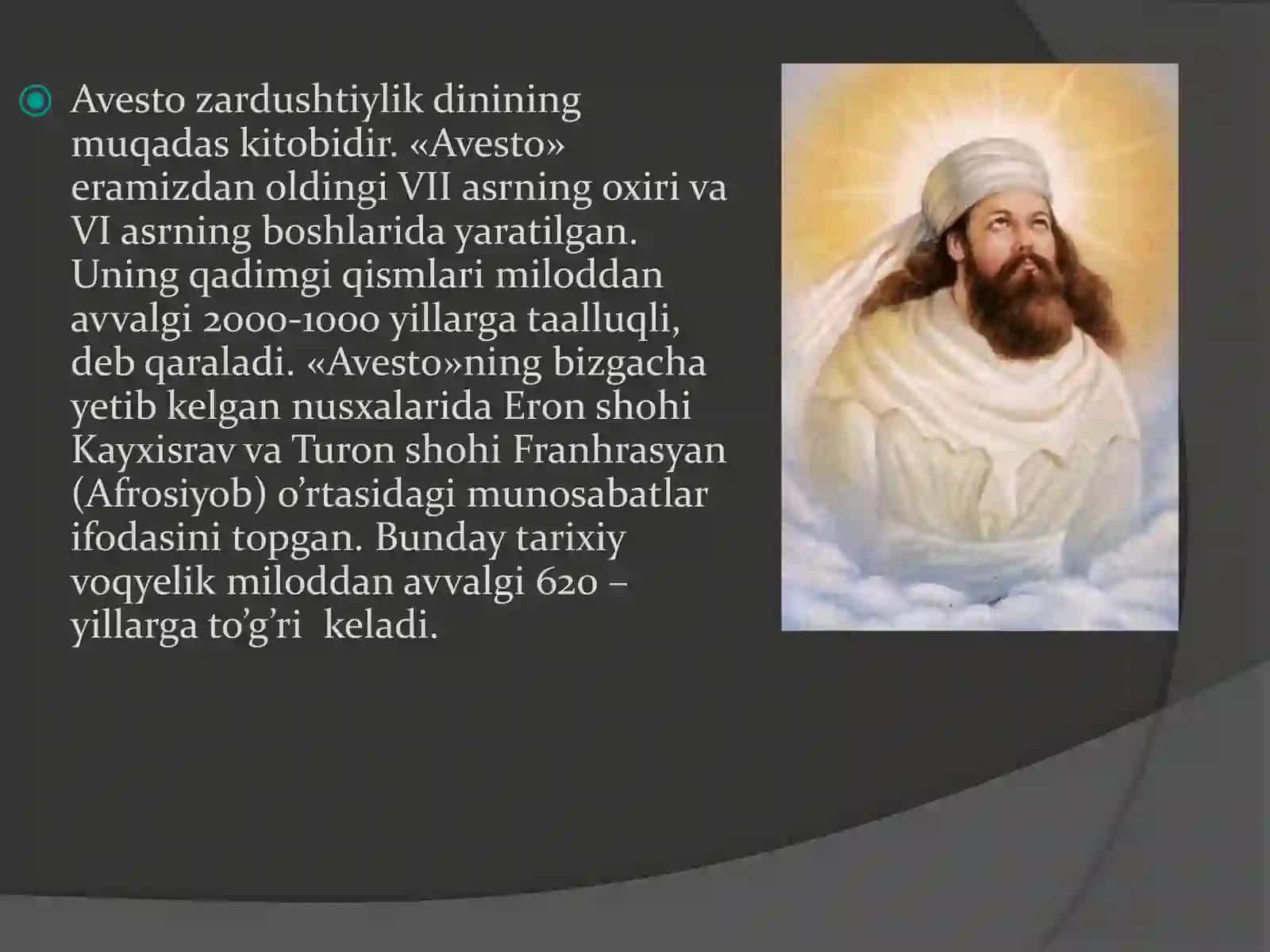 AVESTO DATA'LIM TARBIYAGA OID FIKRLAR 2
