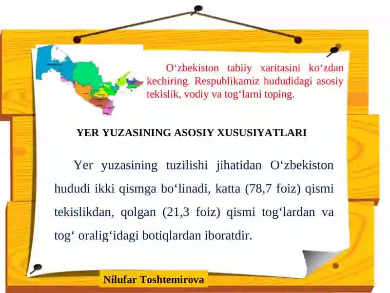 O'zbekistonning foydali qazilmalari haqida ma'lumotlar tayyorlash 2