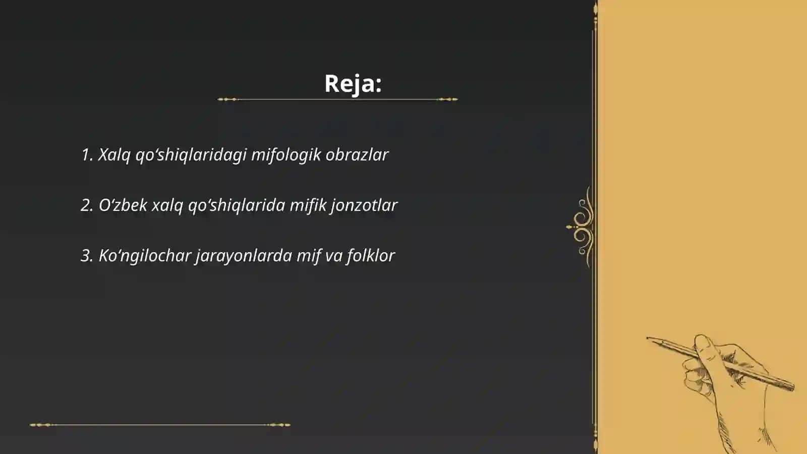 Xalq qo’shiqlarida mifik timsollar 2