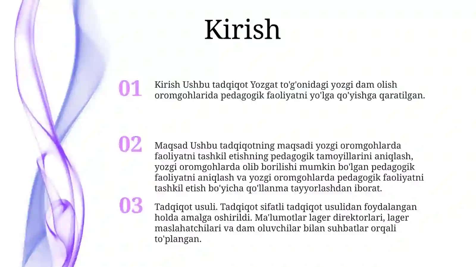 Yozgi Dam Olish Oromgohlarida Pedagogik FaoliyatniTashkilEtish 2