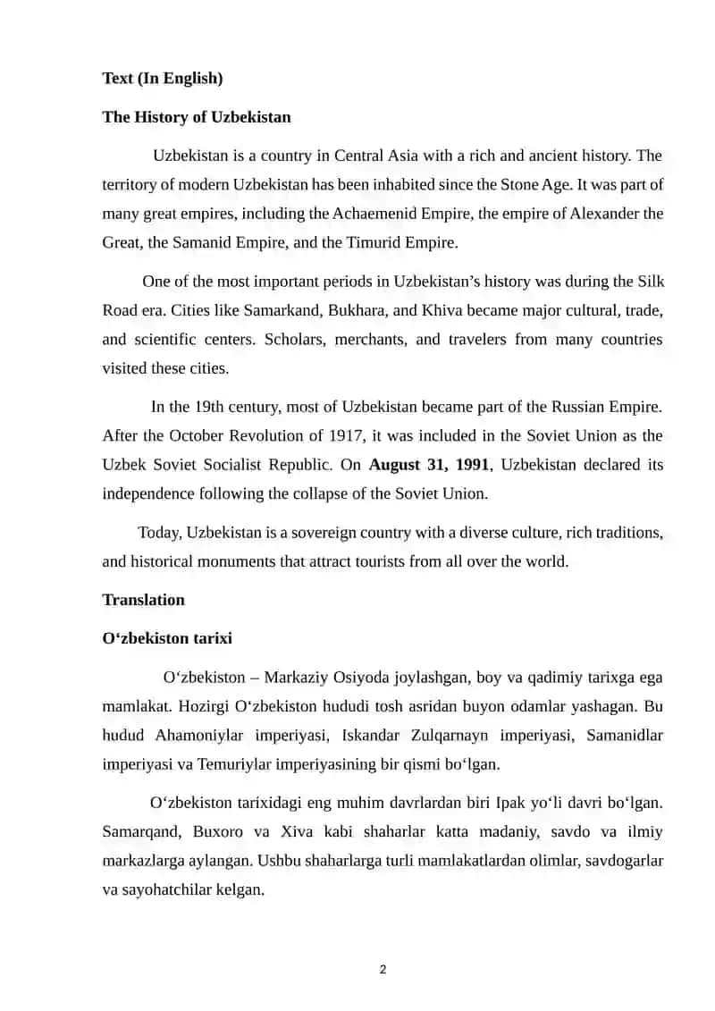 The History of Uzbekistan 2