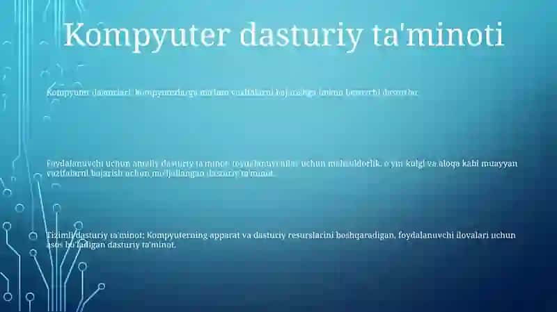 Kompyuter Dasturiy Ta’Minoti 2