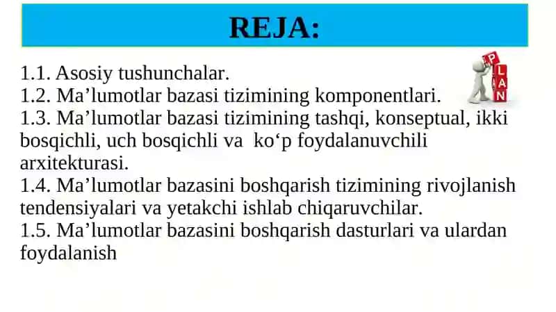 Ma’lumotlar bazasi nazariyasiga kirish asoslari 2