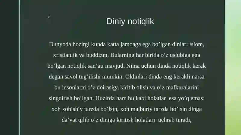 diniy notiqlik 2
