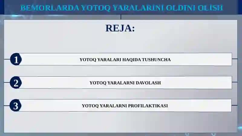 Yotоq yаrаlаri davоlаsh 2