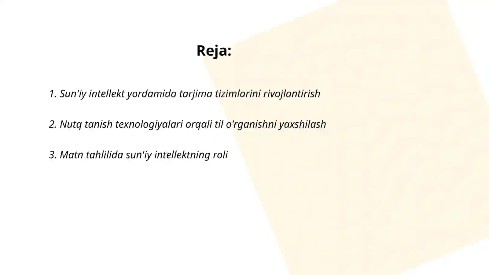 Sun'iy intellekt yordamida tarjima tizimlari 2