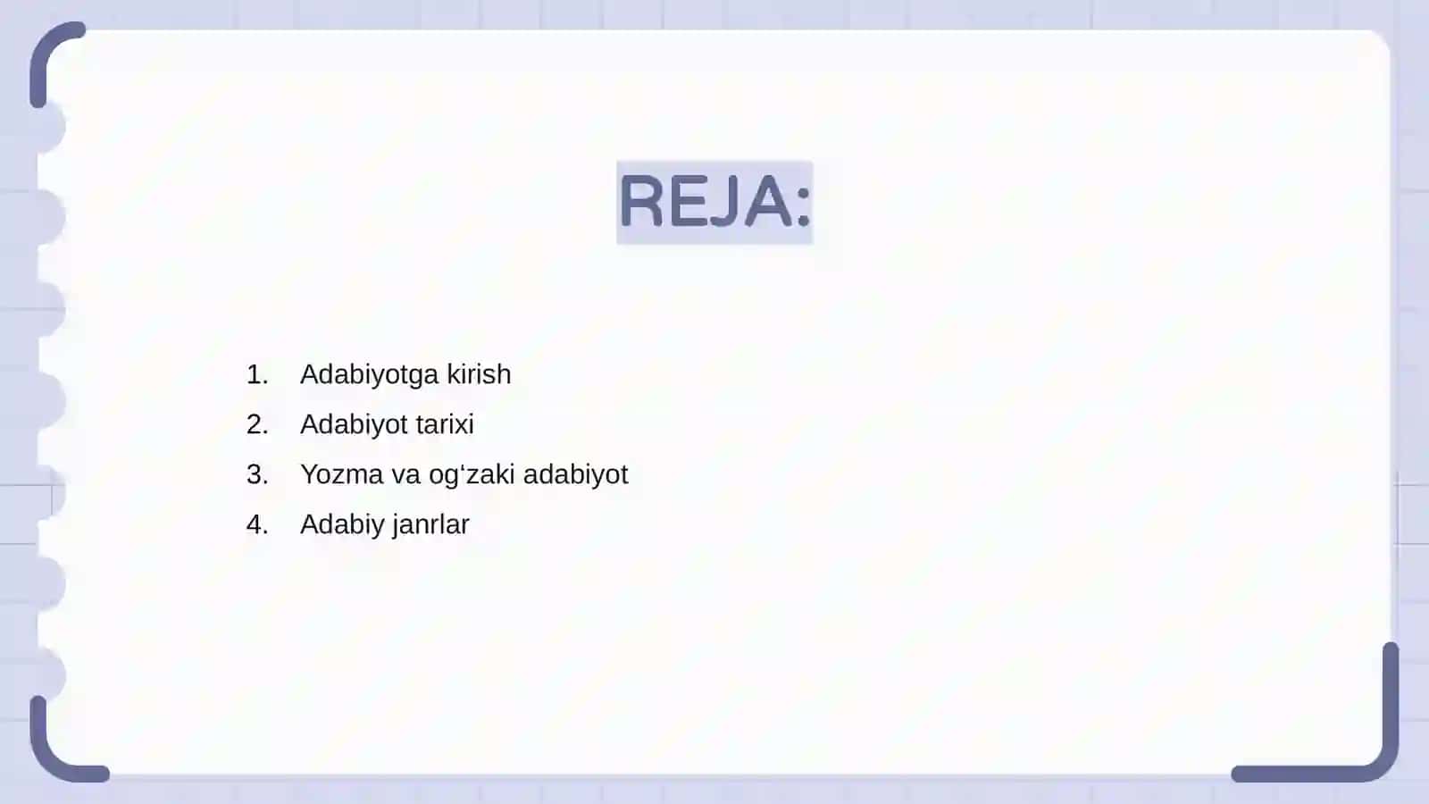 Adabiyotga kirish 2