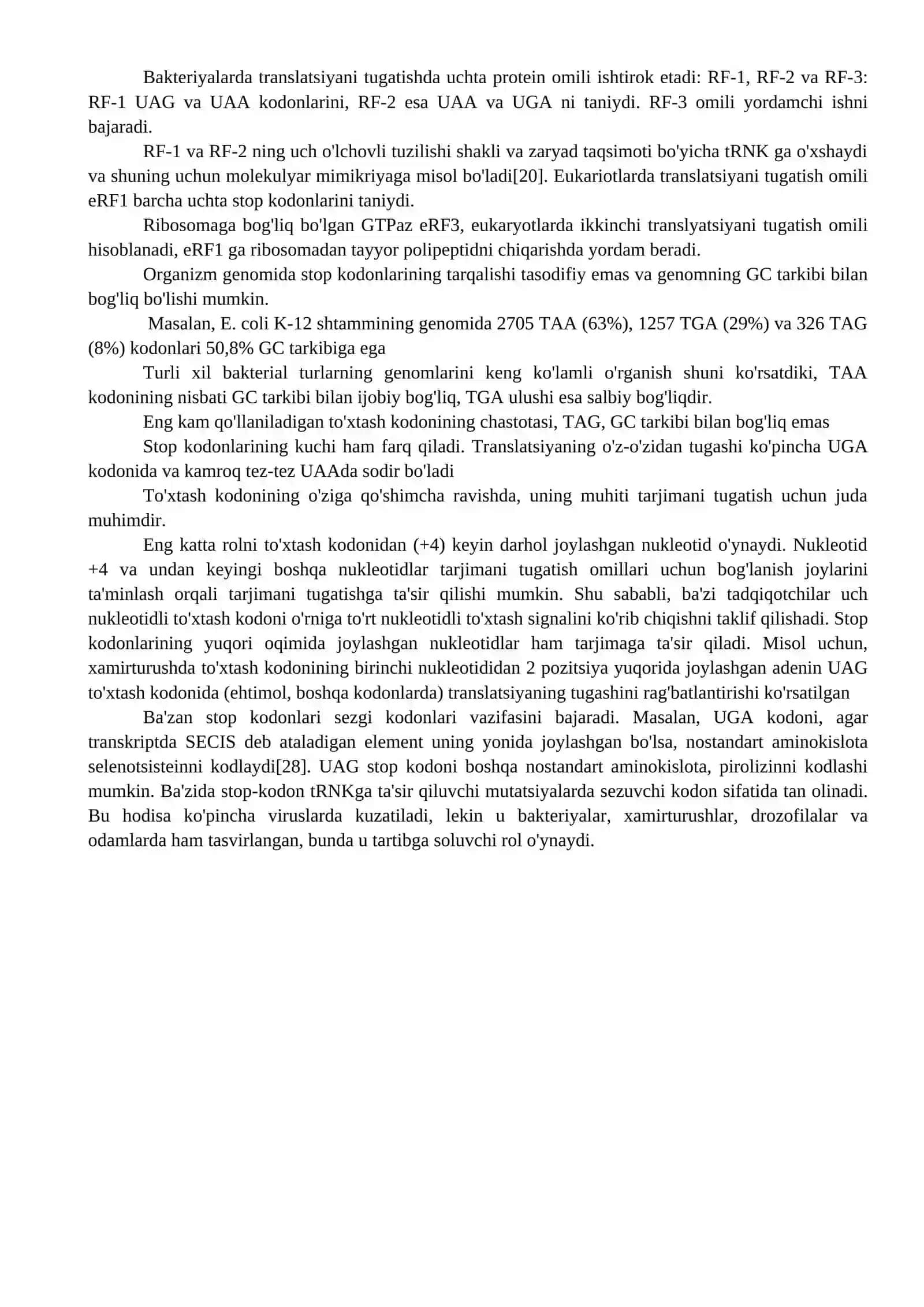 Genetik kodning asosiy xossalari 2