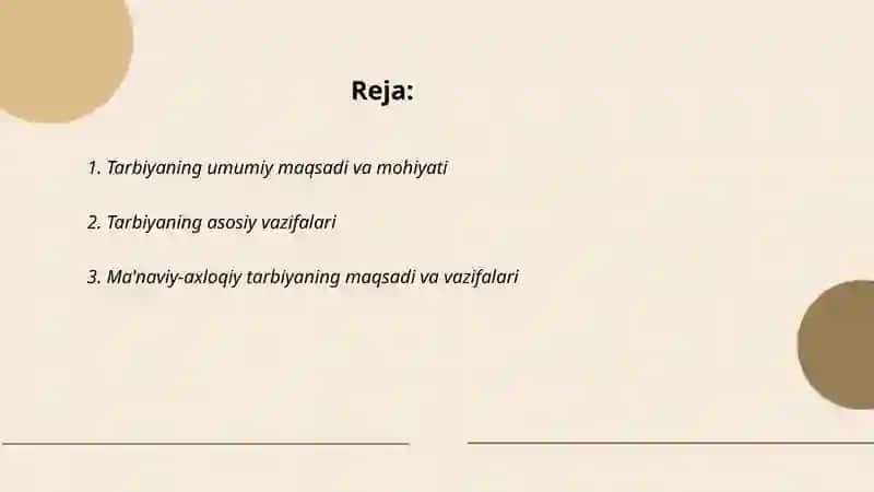Tarbiyaning maqsadi va vazifasi 2