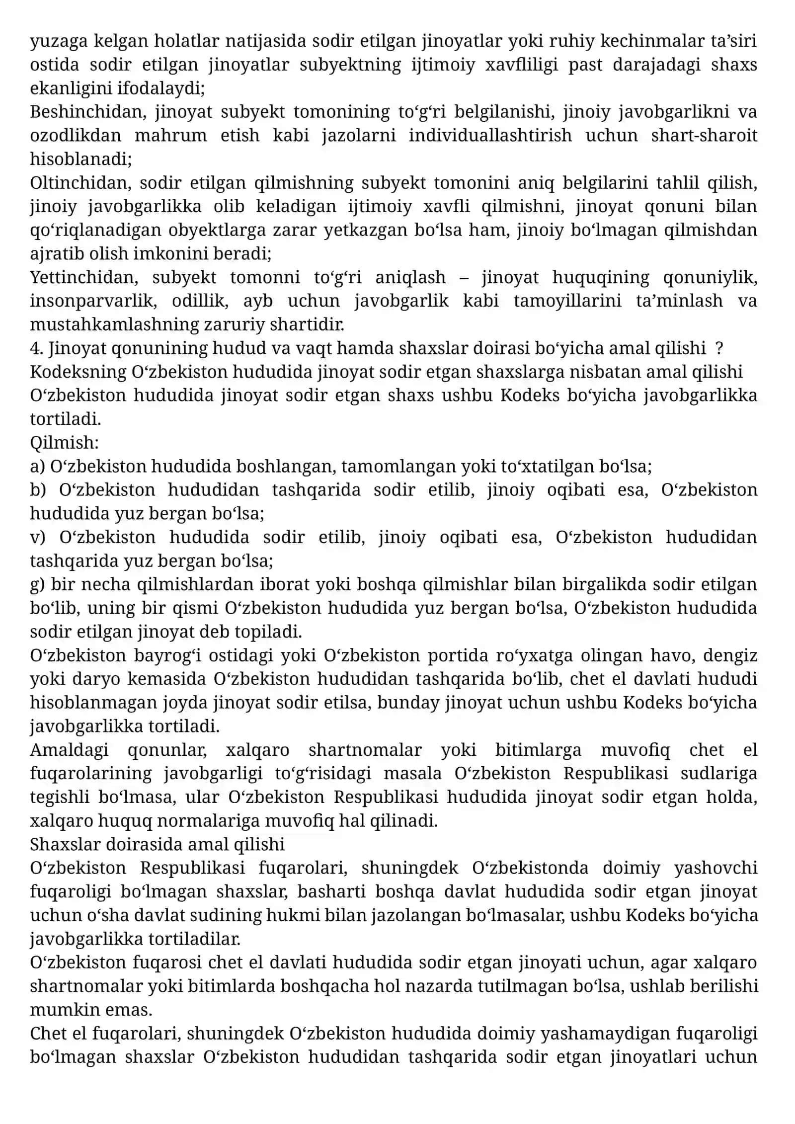 Jinoyat qonuni vazifalari 2