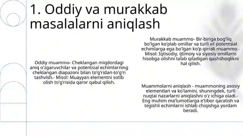 Oddiy va Murakkab Masalalar 2