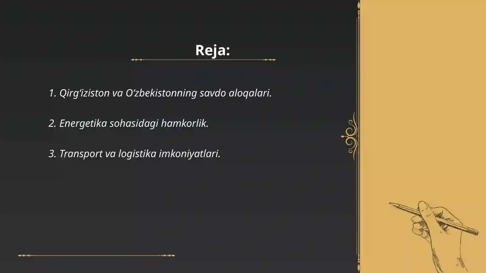 Qirg'iziston va Uzbekistonning iqtisodiyoti 2
