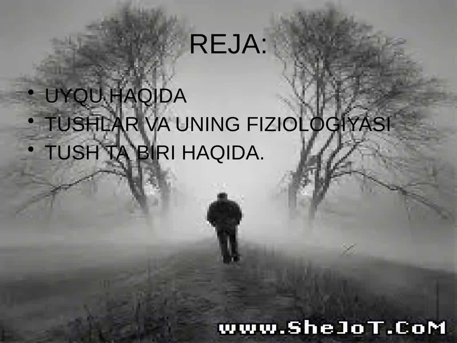 Tushlar va uning fiziologiyasi 2
