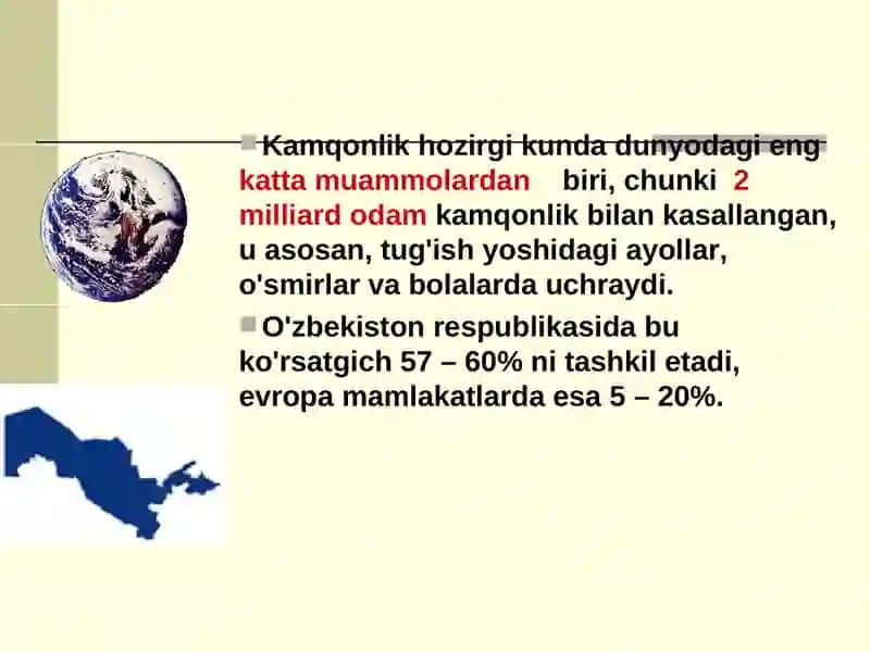 Болаларда танқис анемиялар 2