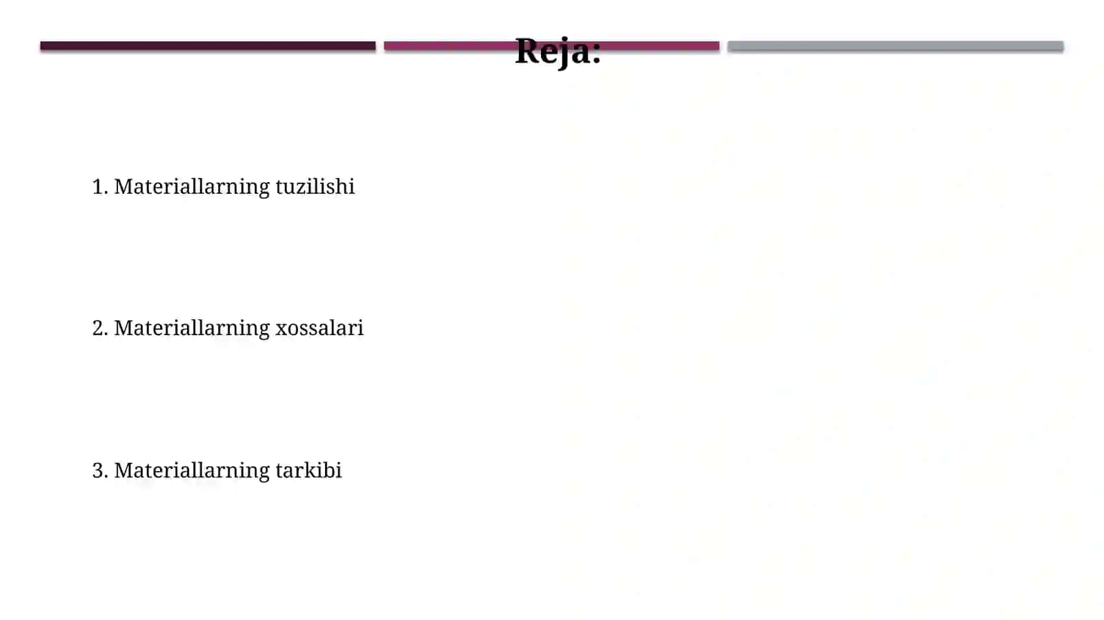 Materiallarning tuzilishi 2