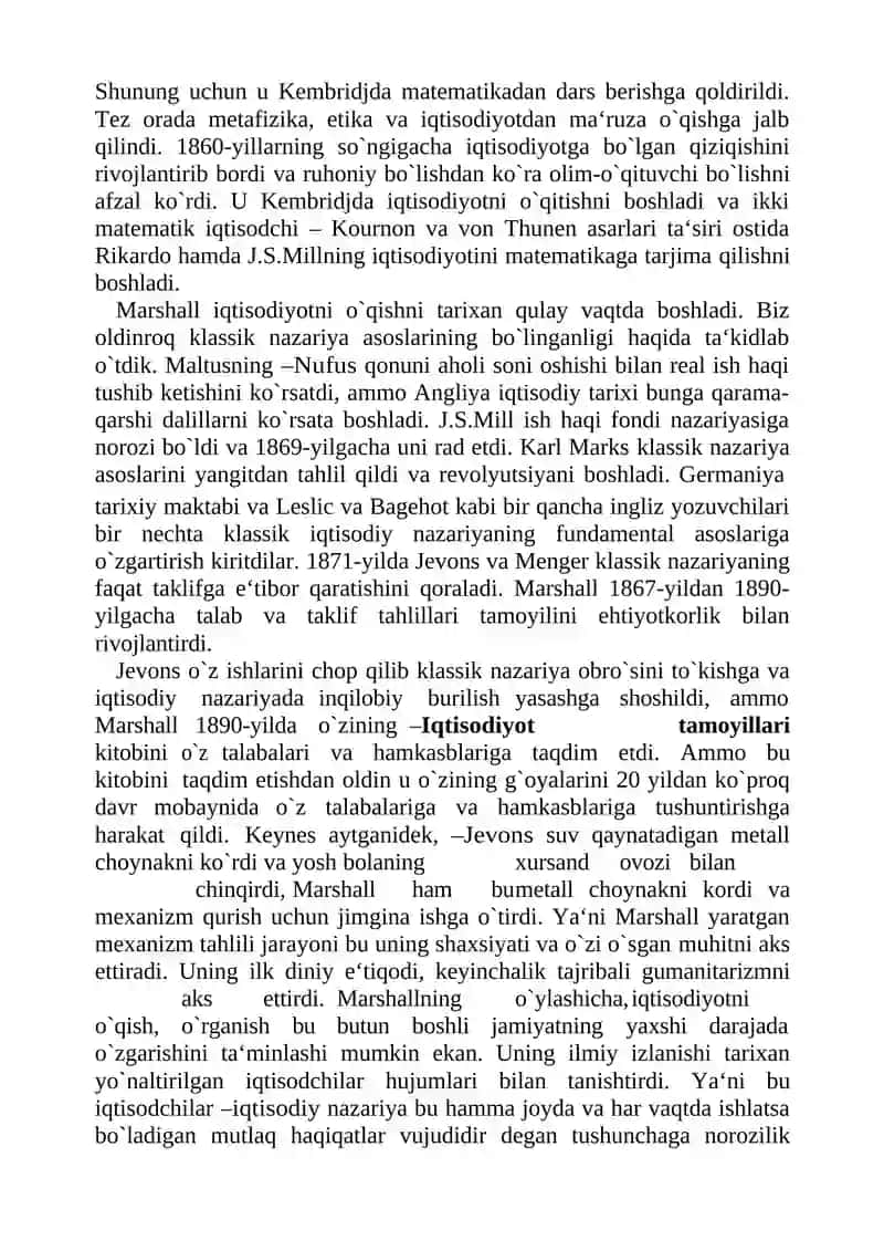 Neoklassik maktab iqtisodiy qarashlari 2