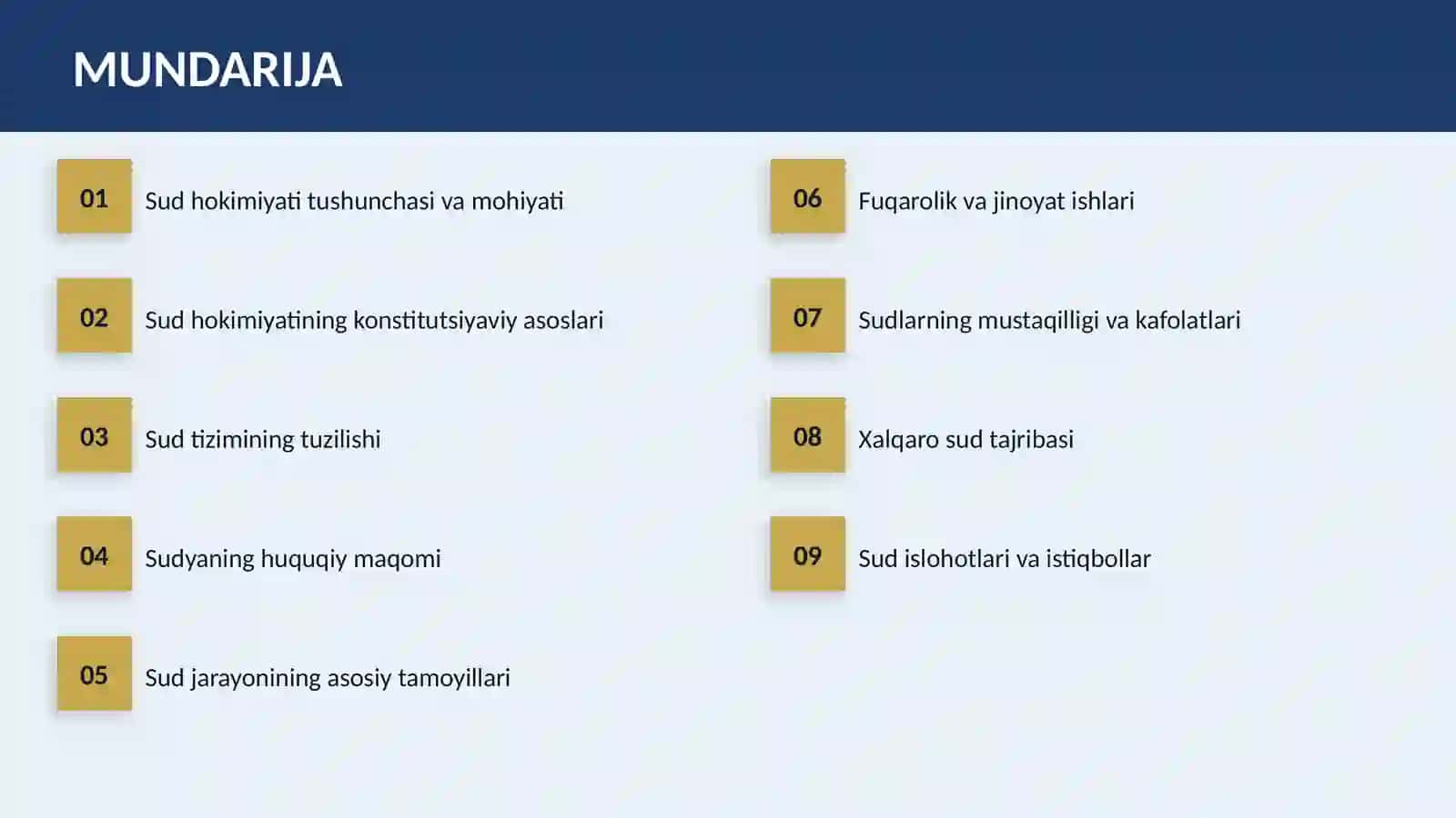 Sud hokimiyati mavzusida 2