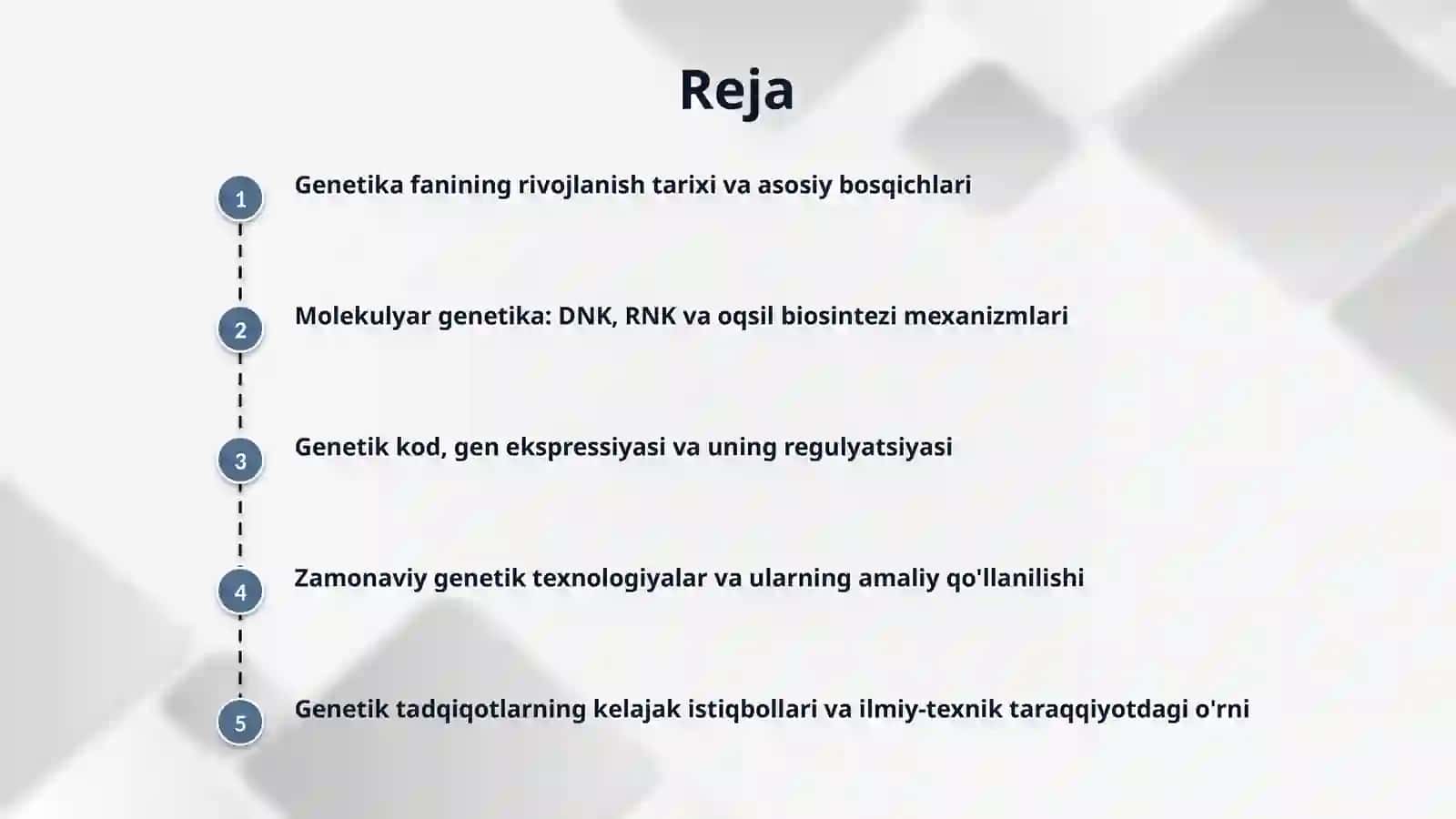Genetika va molekulyar genetika asoslari 2