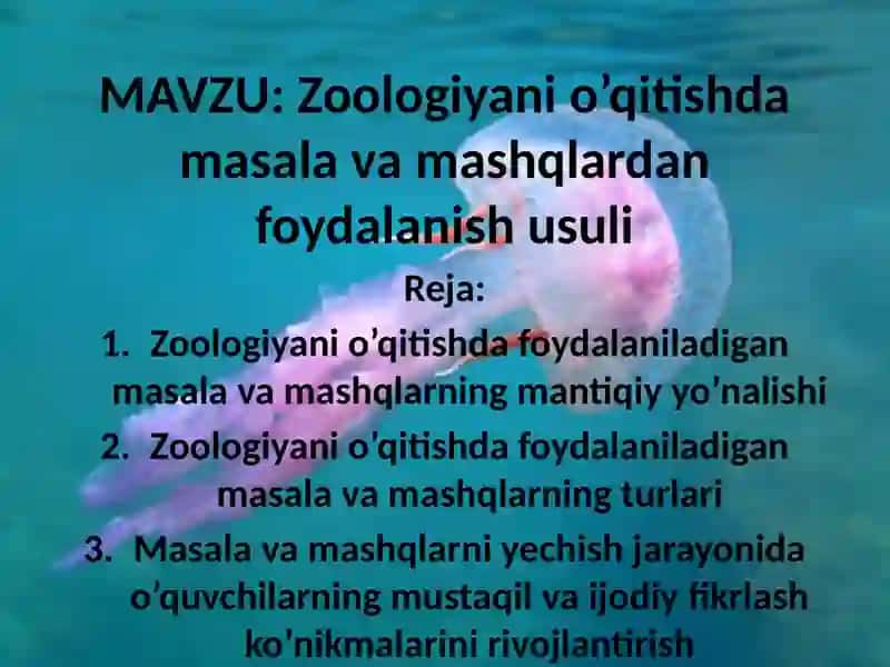 BIOLOGIYADAN MASALA VA MASHQLAR 2