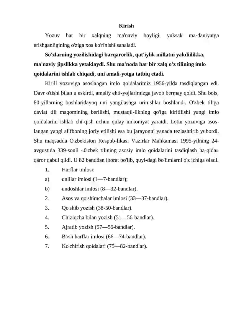 O'zbek tilining imlo qoidalari 2