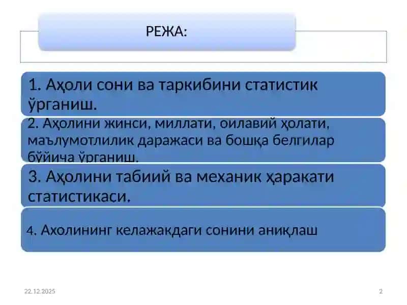 Аҳоли статистикаси 2