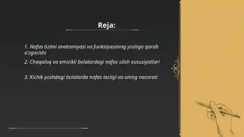 Nafas tizimining yosh xususiyati va gigiyenasi 2