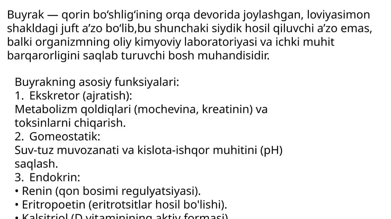 Buyrak patofiziologiyasi 2
