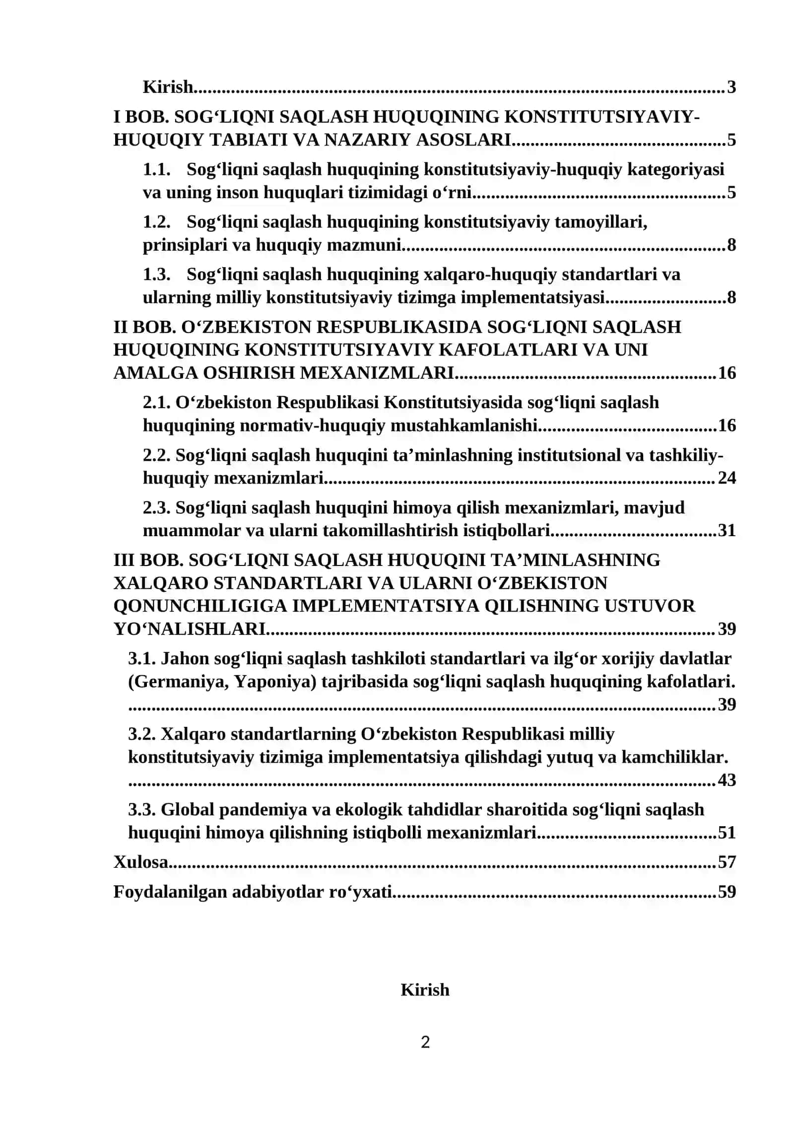Konstitutsiyada sog’liqni saqlash huquqi 2