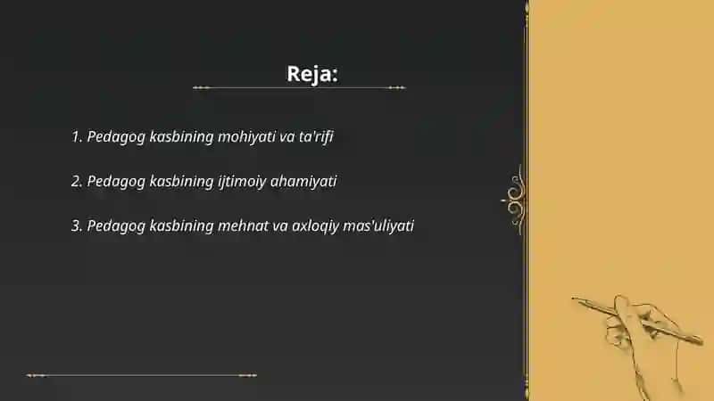 Pedagog kasbining mohiyati 2