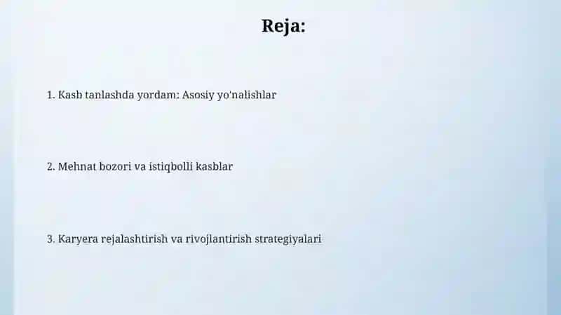 Kasb tanlashda Kumaklashish 2