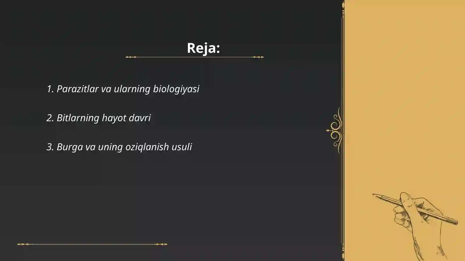 Parazitlar va ularning biologiyasi 2