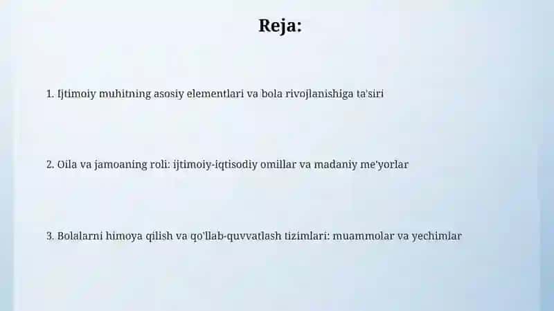 Ijtimoiymuhitbolatarbiyalashningomilisifatida 2