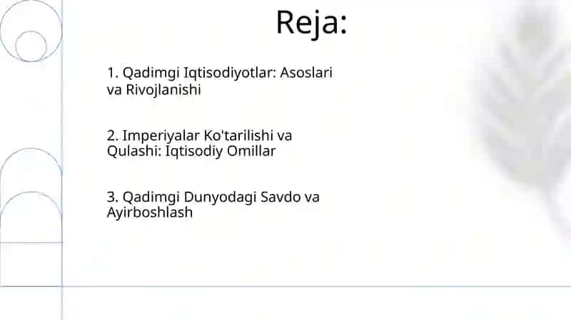 Qadimgi dunyo iqtisodiy tarixi 2