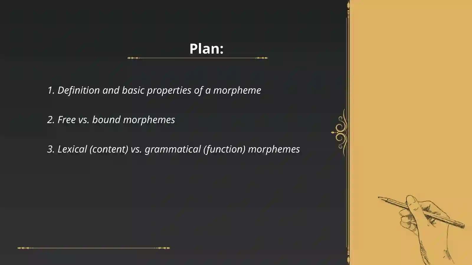 The notion of morpheme 2