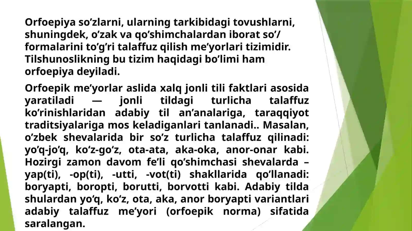 Orfoepiya haqida maʼlumot 2