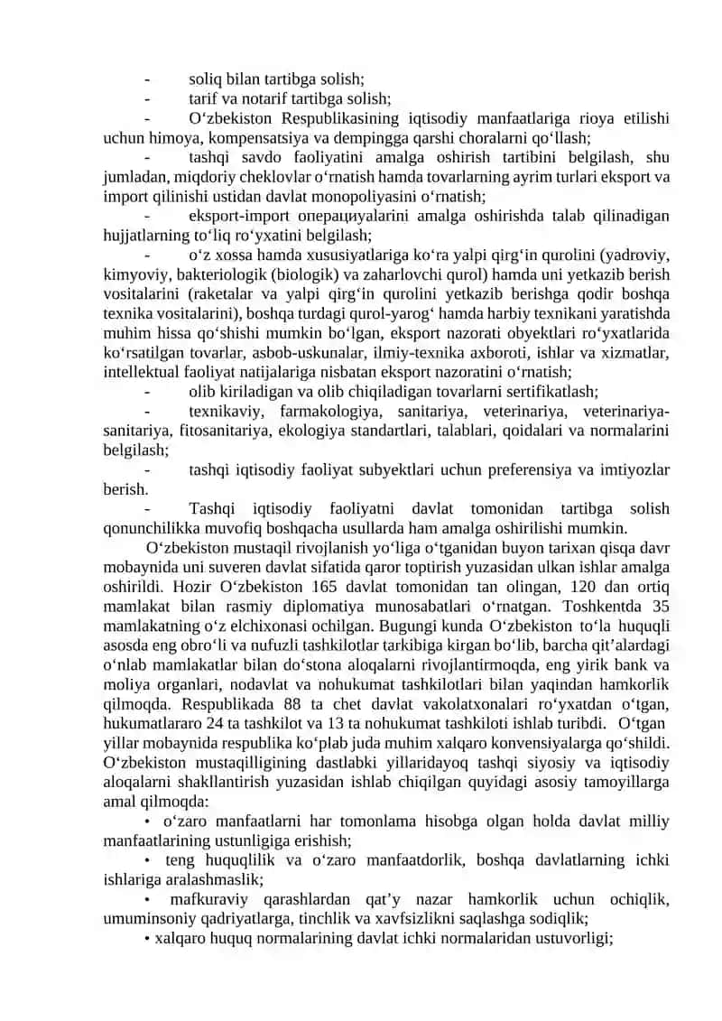 Tashqi Iqtisodiy Faoliyat 2