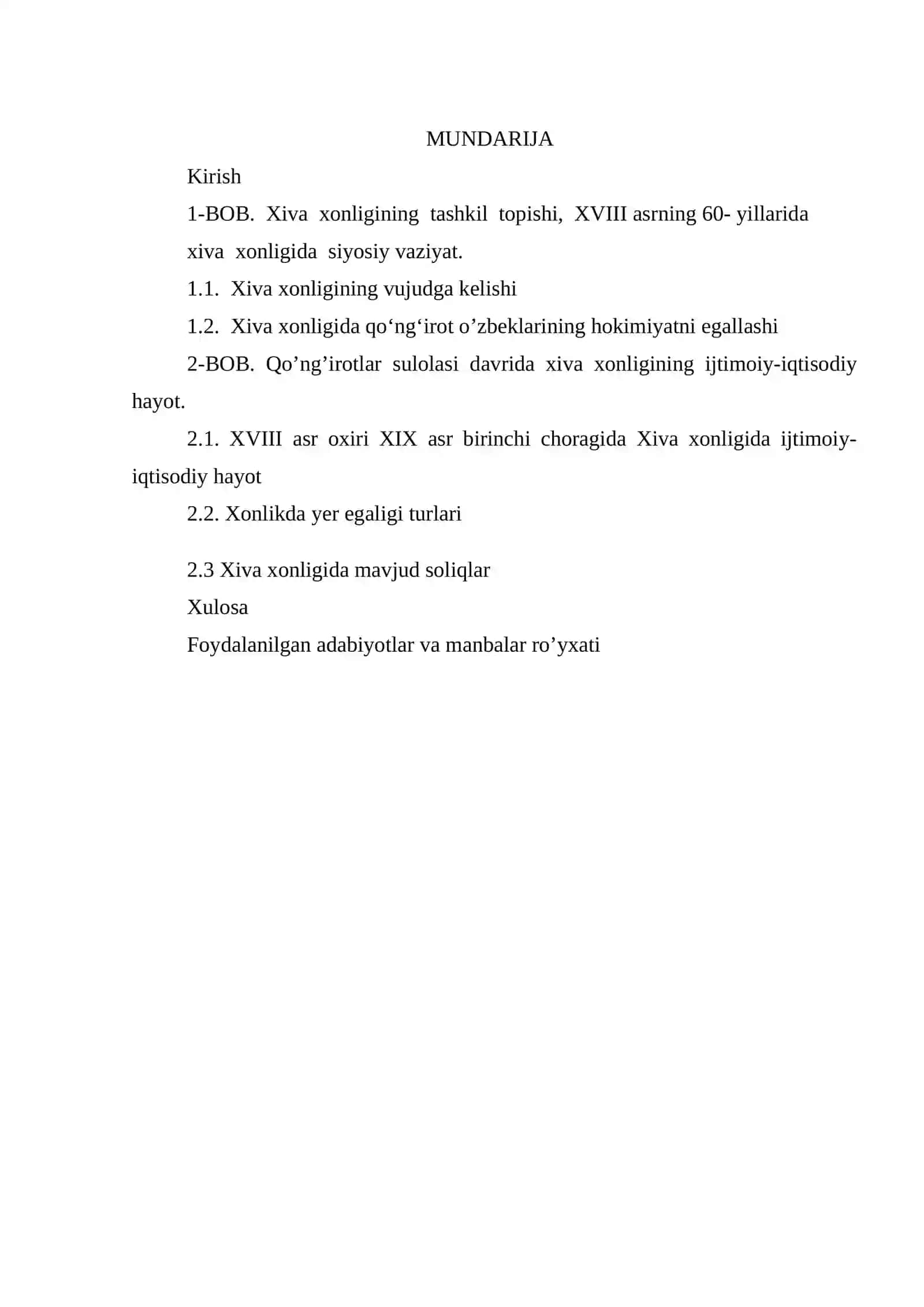 Xiva xonligida yer-suv munosabatlarining umumuiy holati va dehqonchilik 2