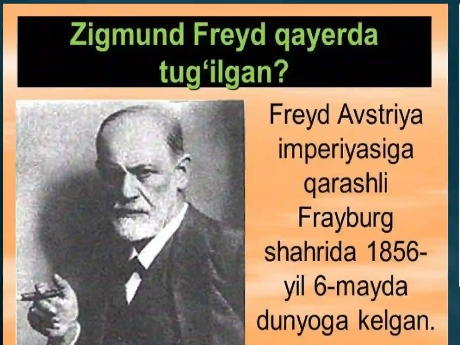 Z.Freyd psixoanaliz ta’limoti asoschisi 2