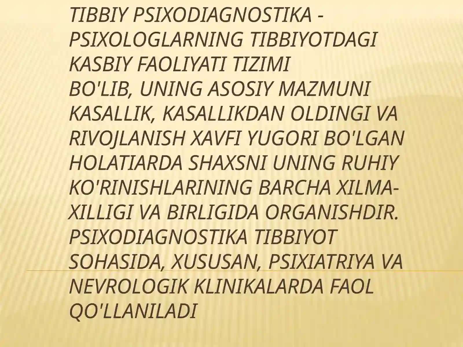 TIBBIYOTDA TIBBIY PSIXODIAGNISTIKANING ZARURATI 2