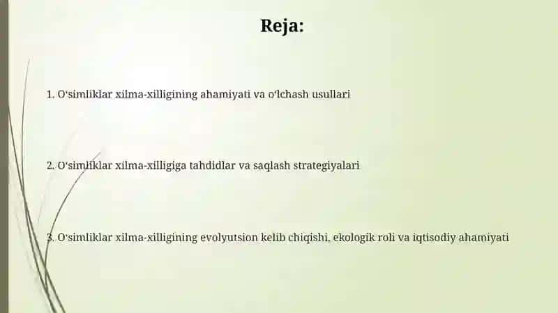 O'simliklar xilma-xilligi 2