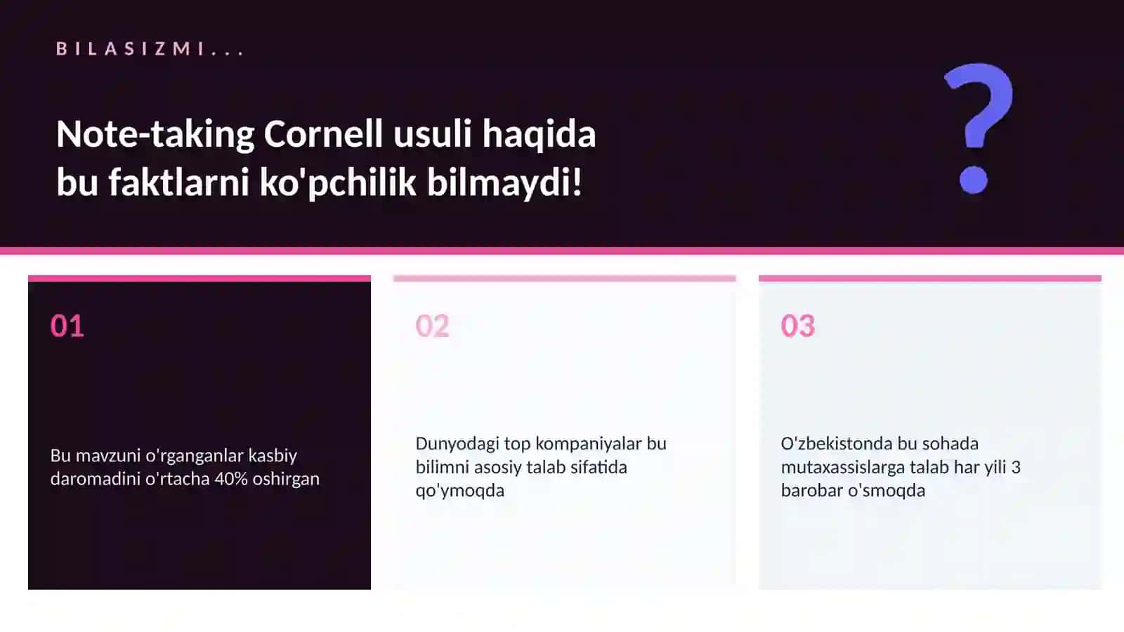 Note-taking Cornell usuli 2