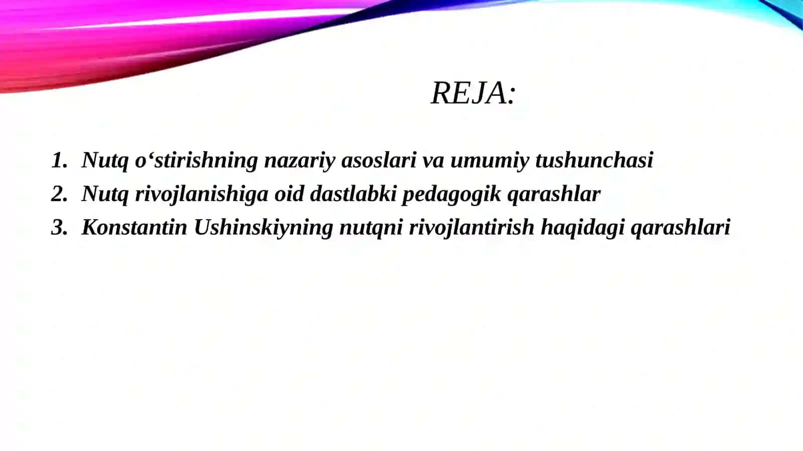 Nutq o‘stirish yuzasidan metodistlar qarashlarini o‘rganish 2