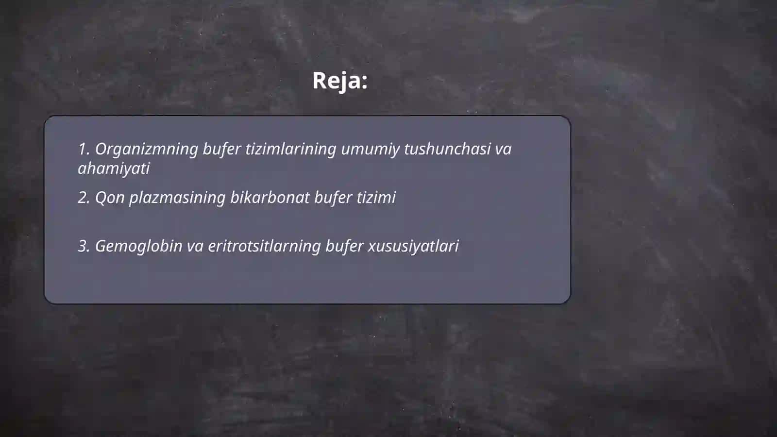Organizmning bufer sistemalari 2